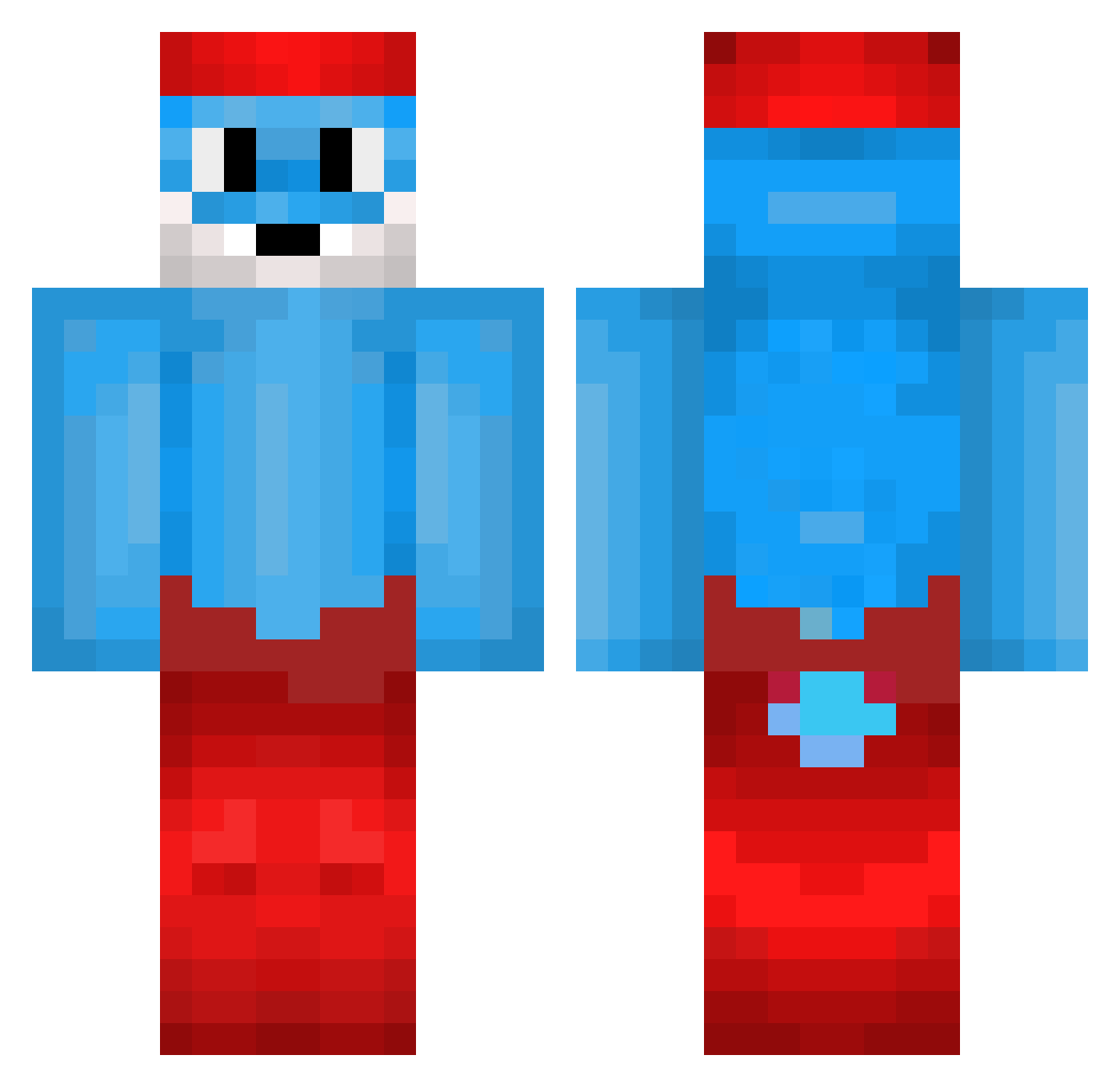 SenorDreamZz Minecraft skin, front and back view