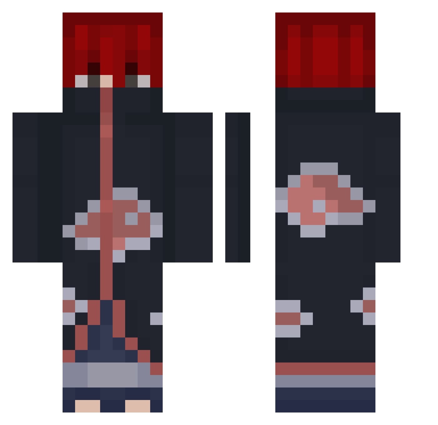 jordikasana Minecraft skin, front and back view