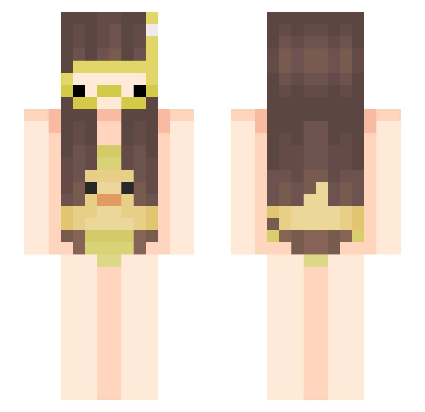 ElSiusiako Minecraft skin, front and back view
