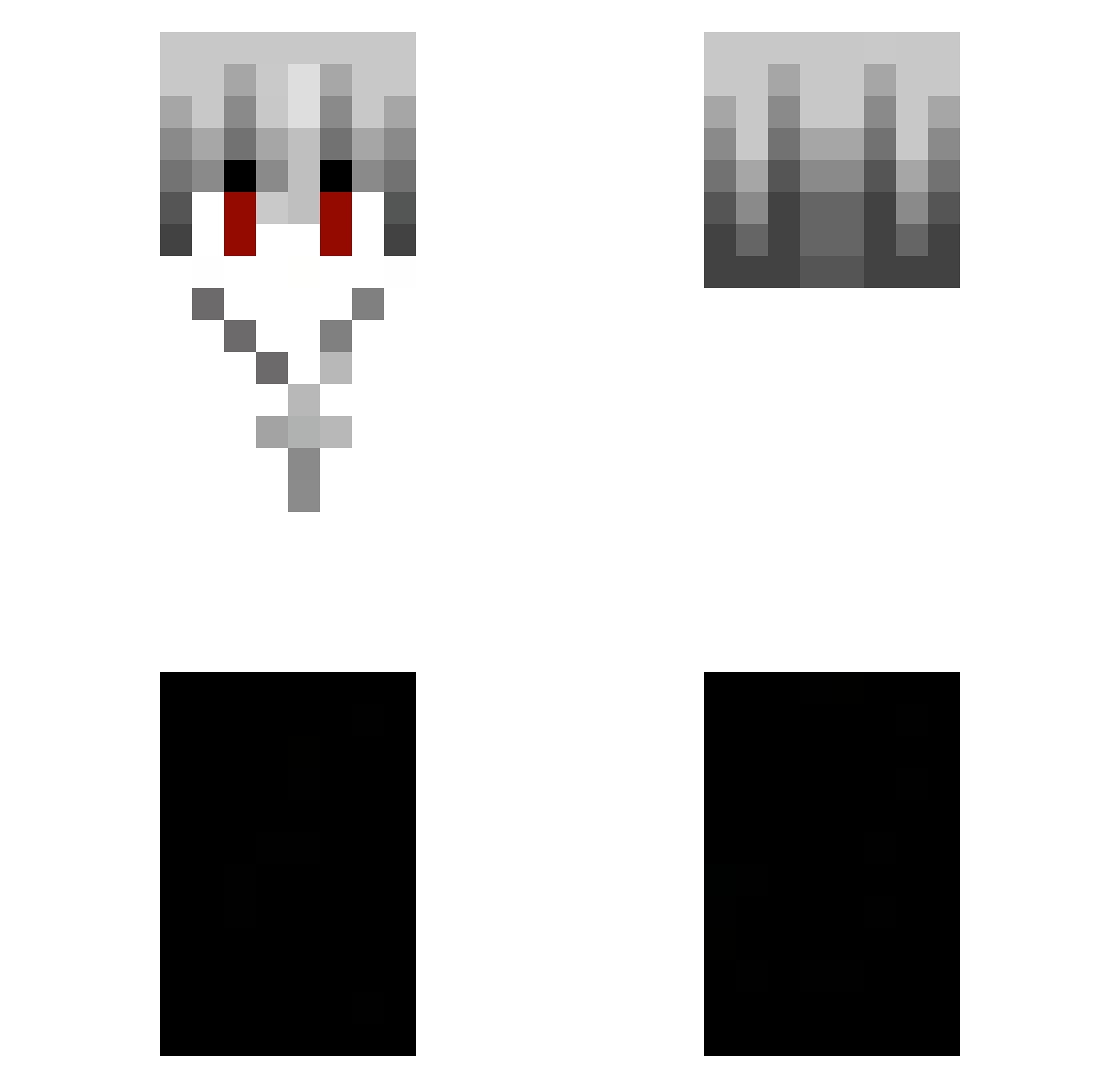 BrashZ Minecraft skin, front and back view