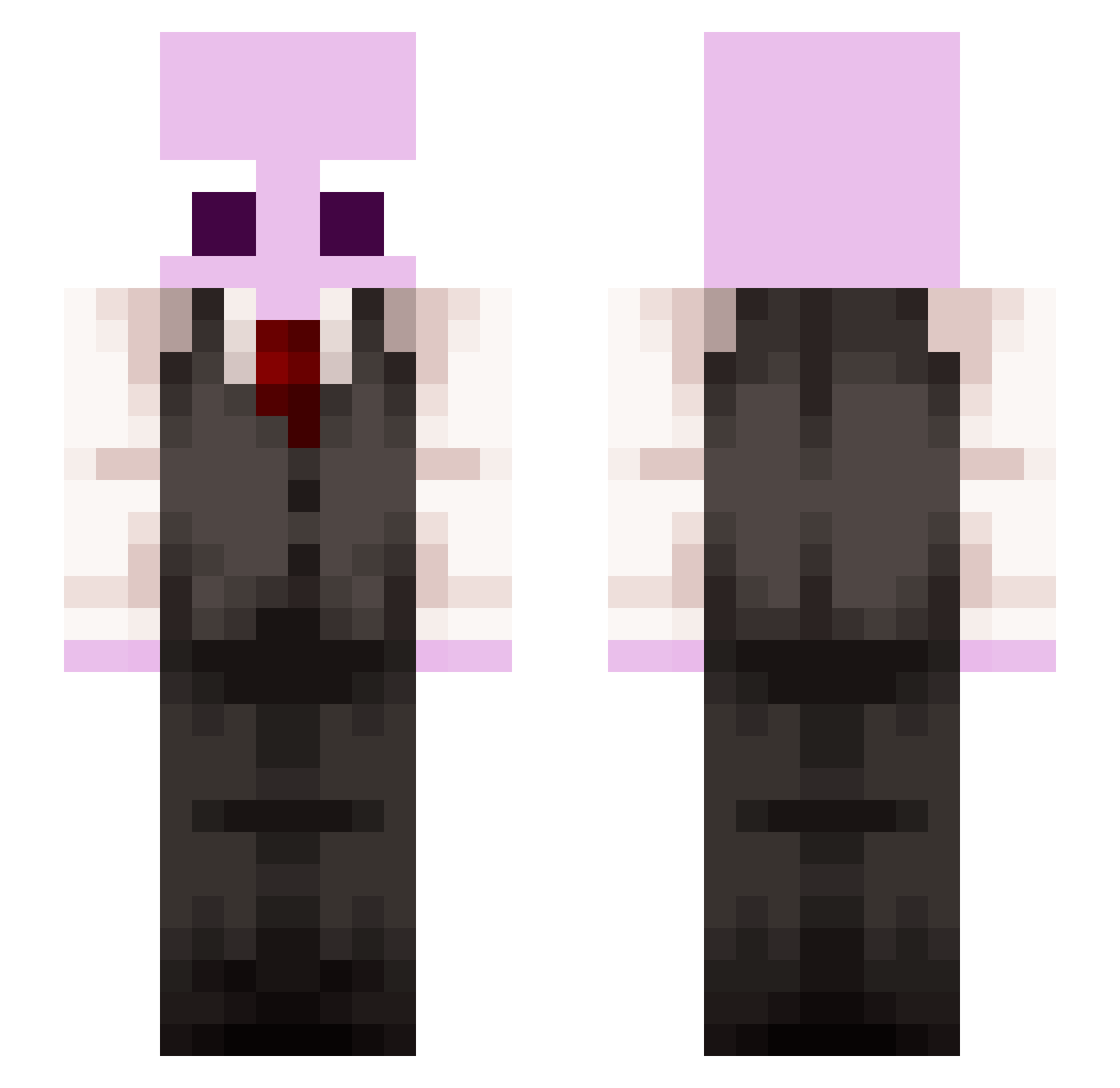 ykwb Minecraft skin, front and back view