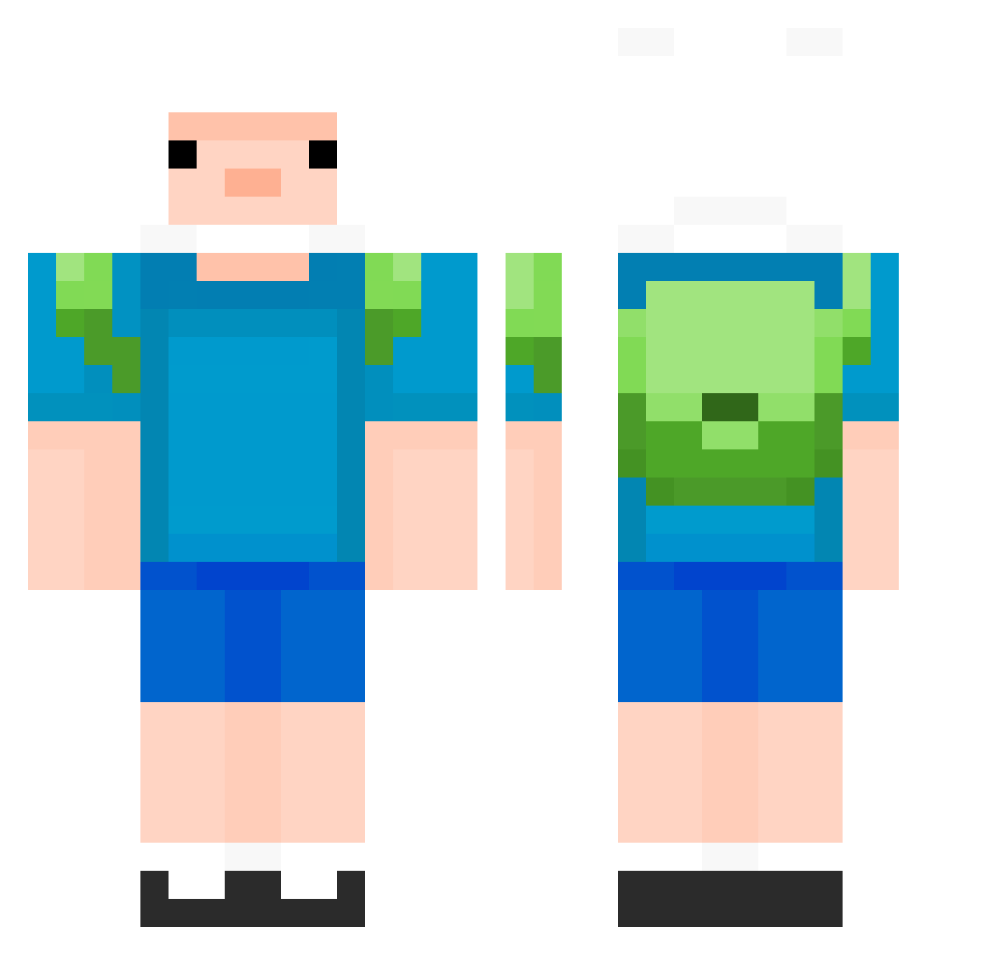 latte_jo Minecraft skin, front and back view