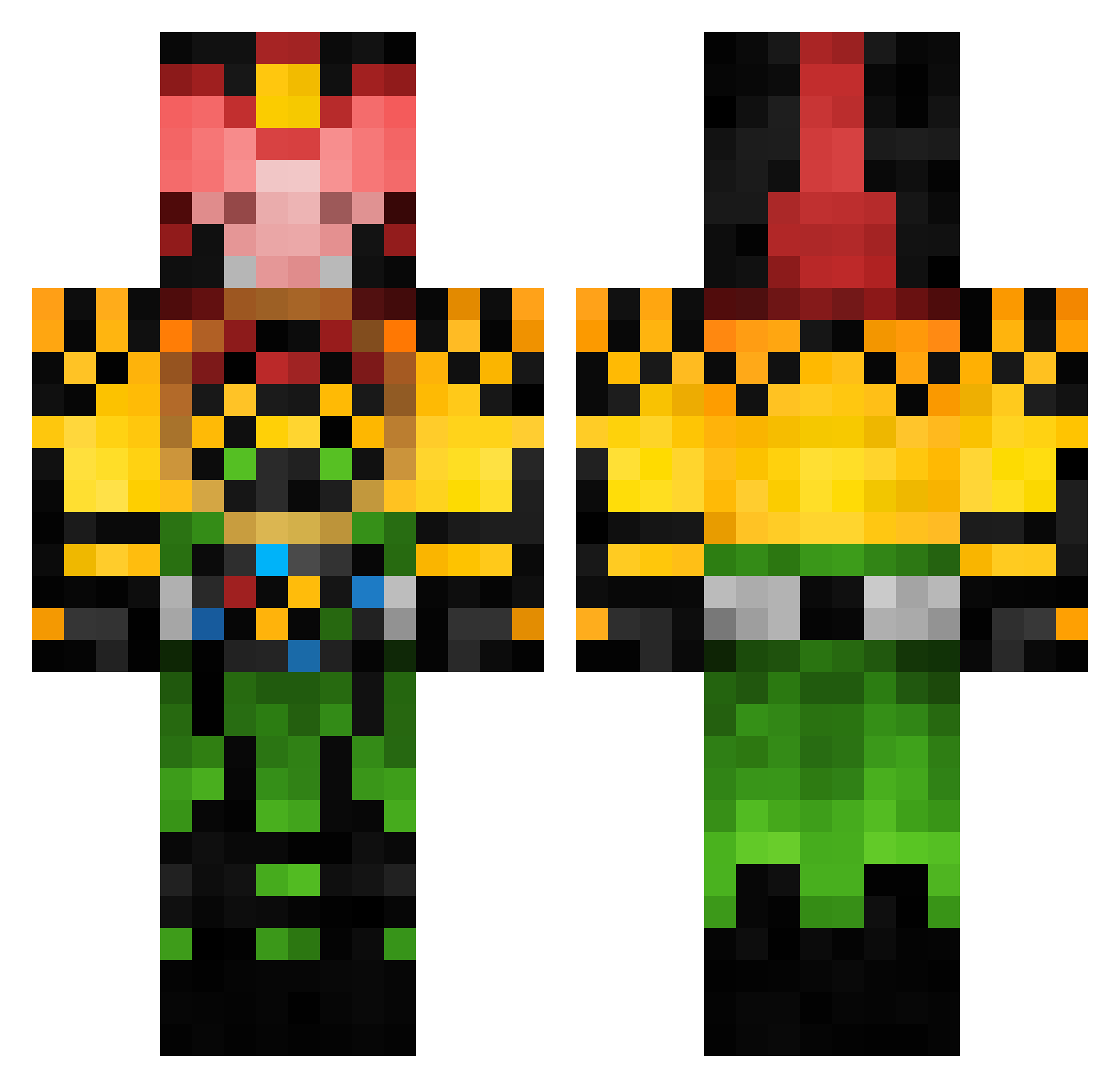 ayaniito Minecraft skin, front and back view