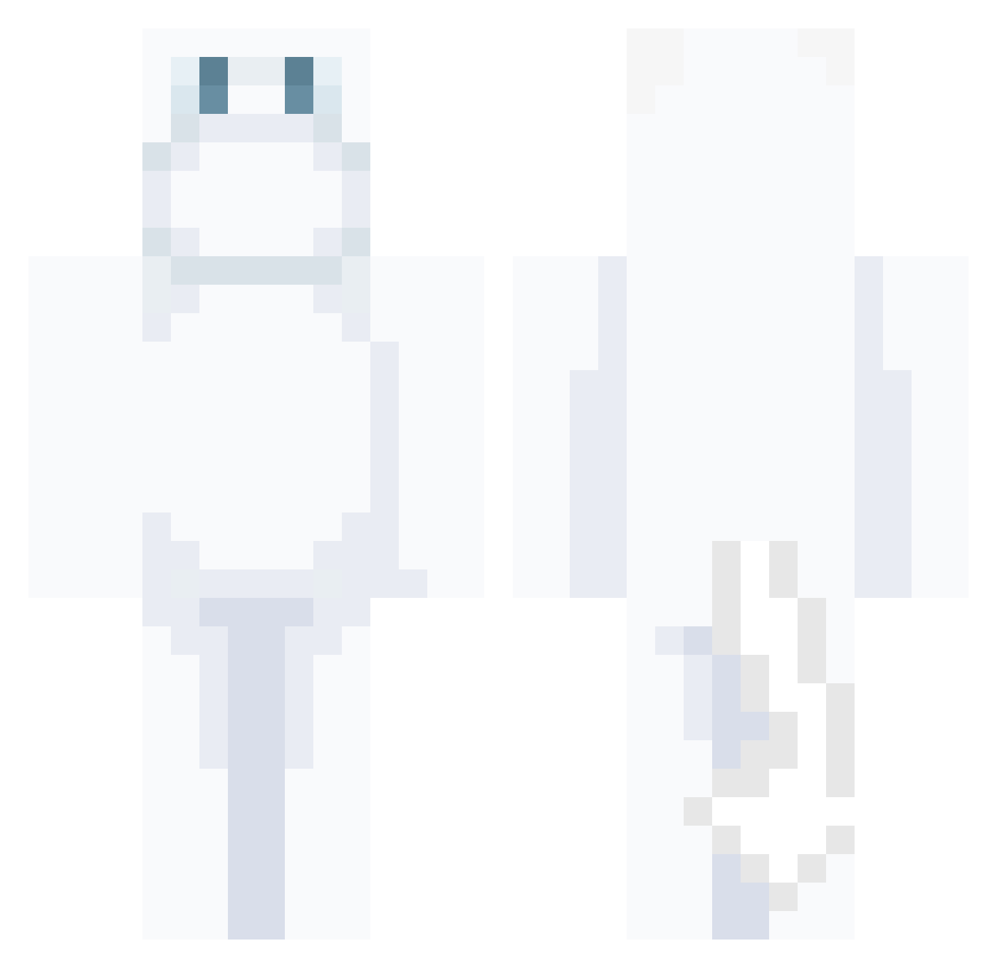 zwecip Minecraft skin, front and back view