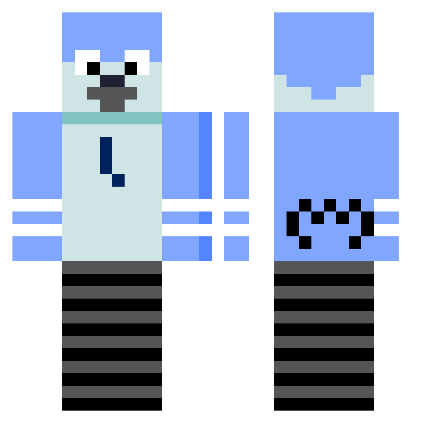 ThatGuyRiver Minecraft skin, front and back view