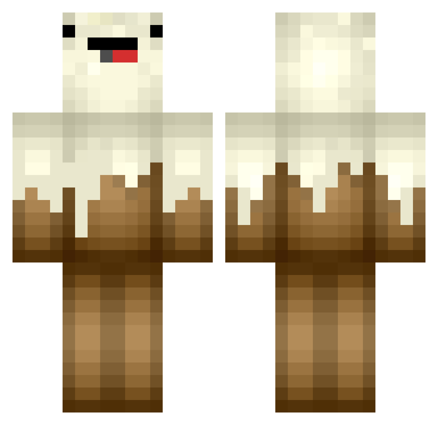 ThePhysicist Minecraft skin, front and back view
