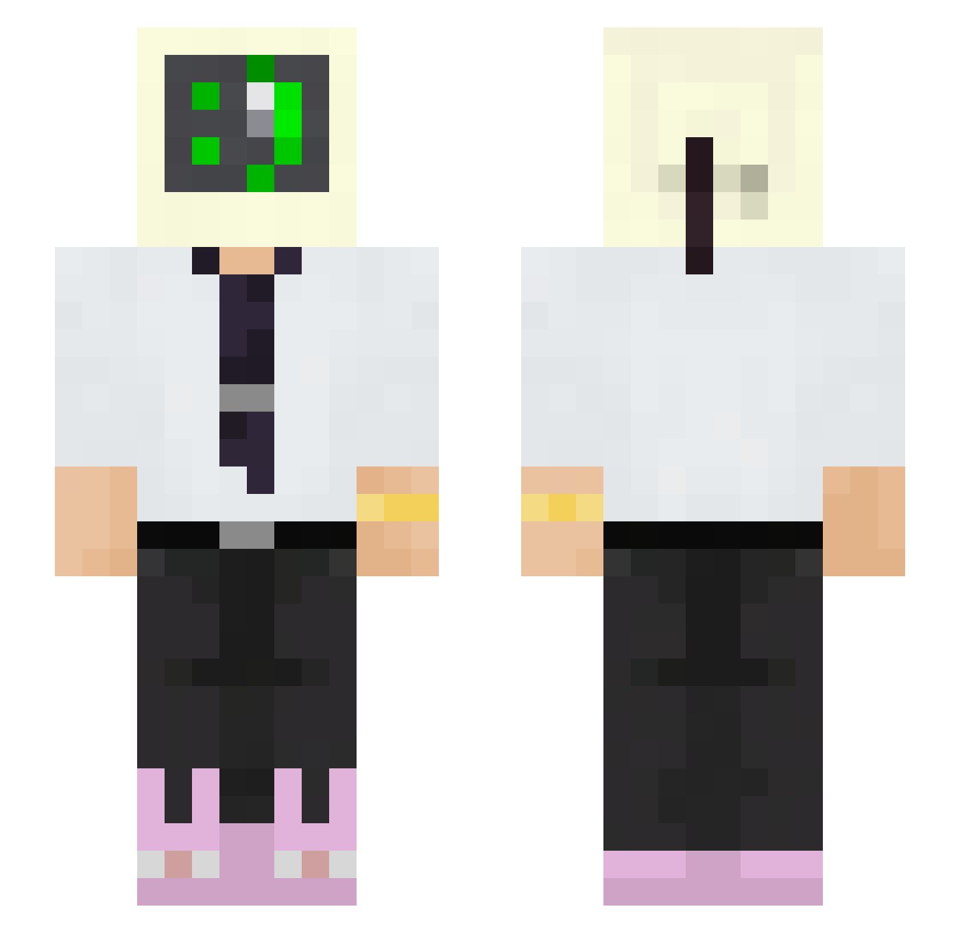 Sthenia Minecraft skin, front and back view