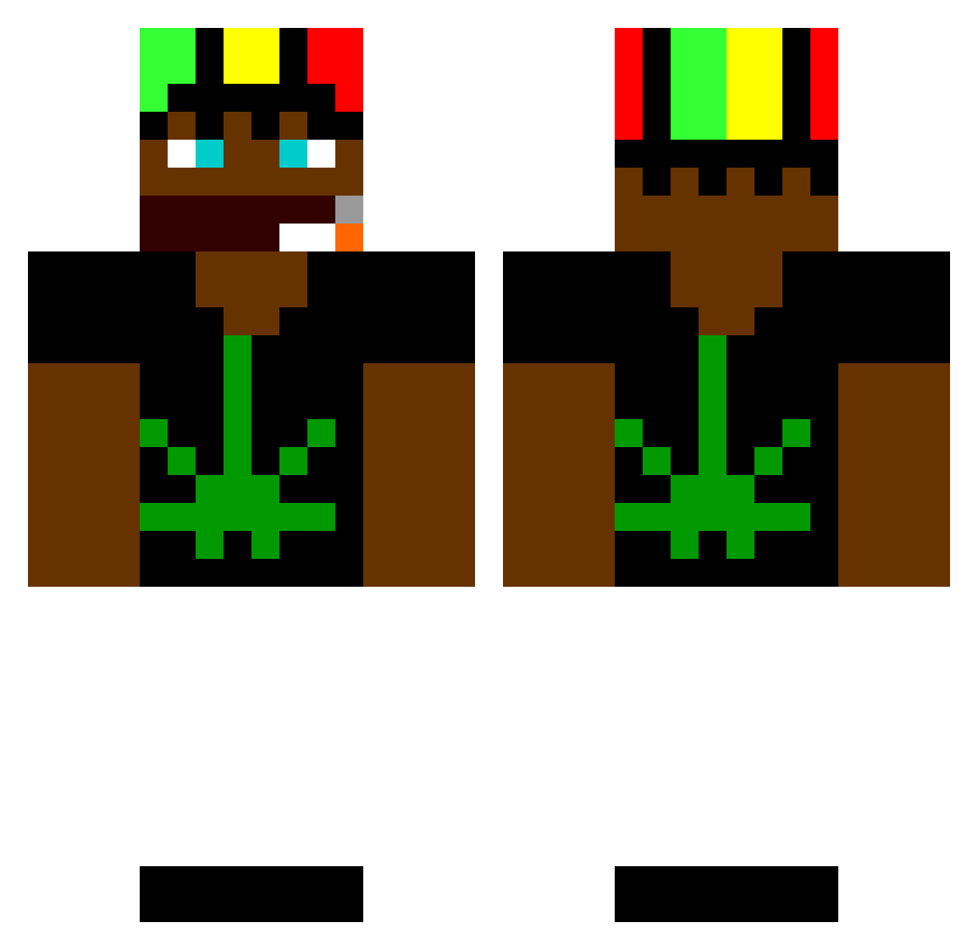 StorHankat Minecraft skin, front and back view