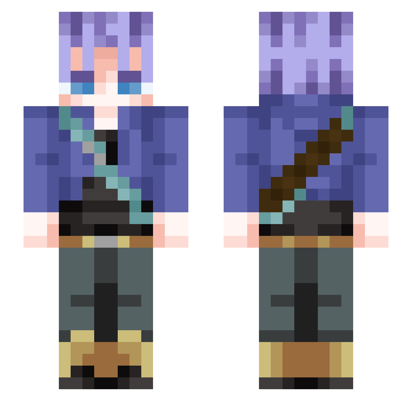 suuichi Minecraft skin, front and back view
