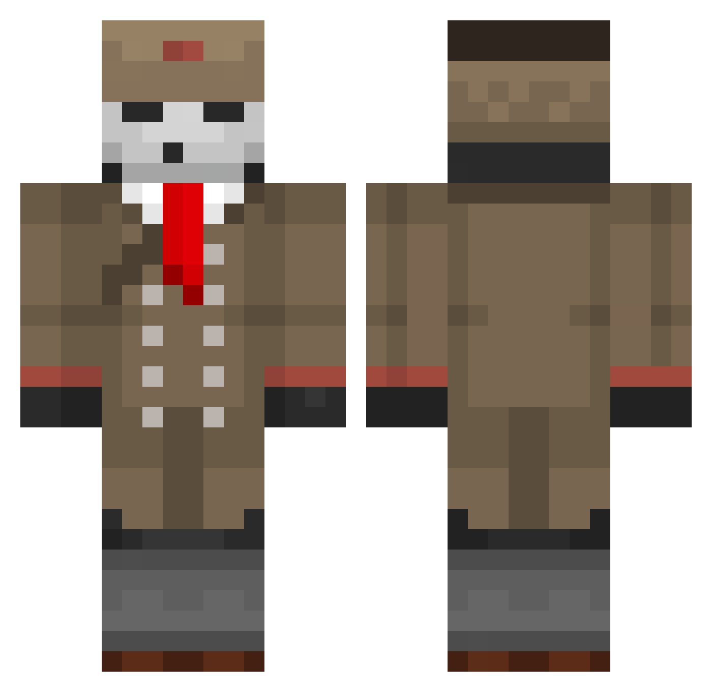 _Apostrophe Minecraft skin, front and back view