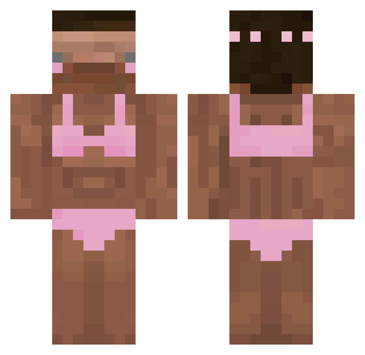 Mumencio Minecraft skin, front and back view