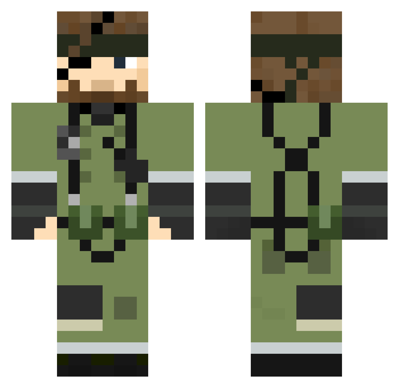 chase_ed Minecraft skin, front and back view