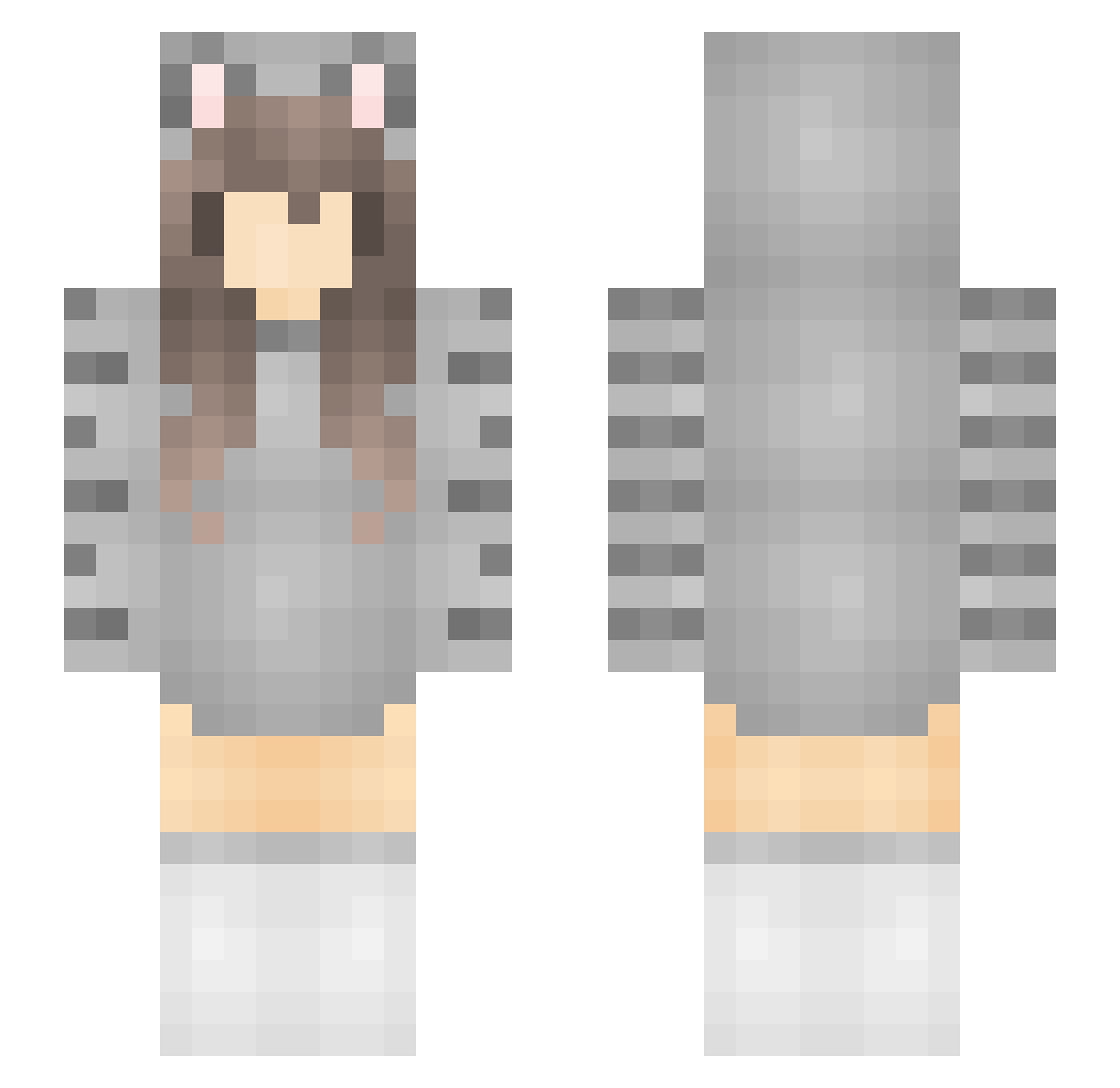 emah Minecraft skin, front and back view