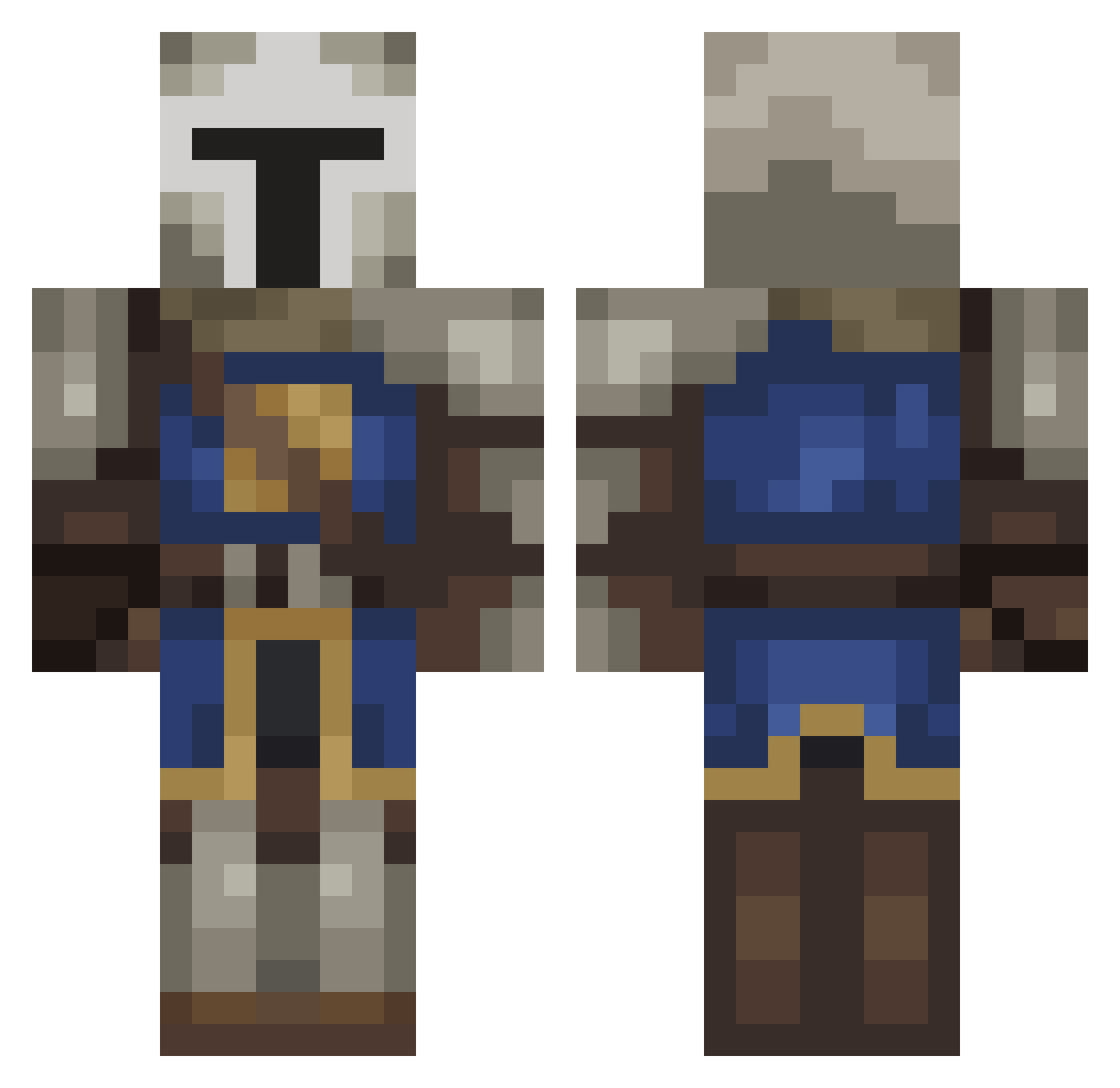 Rexy1127 Minecraft skin, front and back view