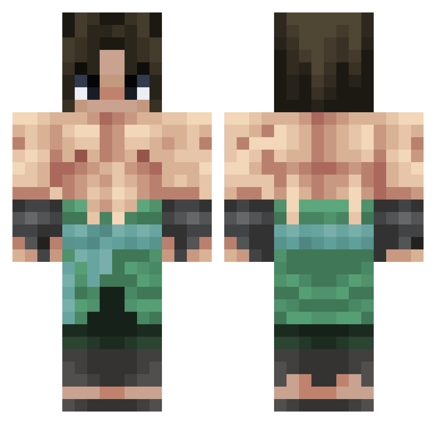 Mengh_ Minecraft skin, front and back view