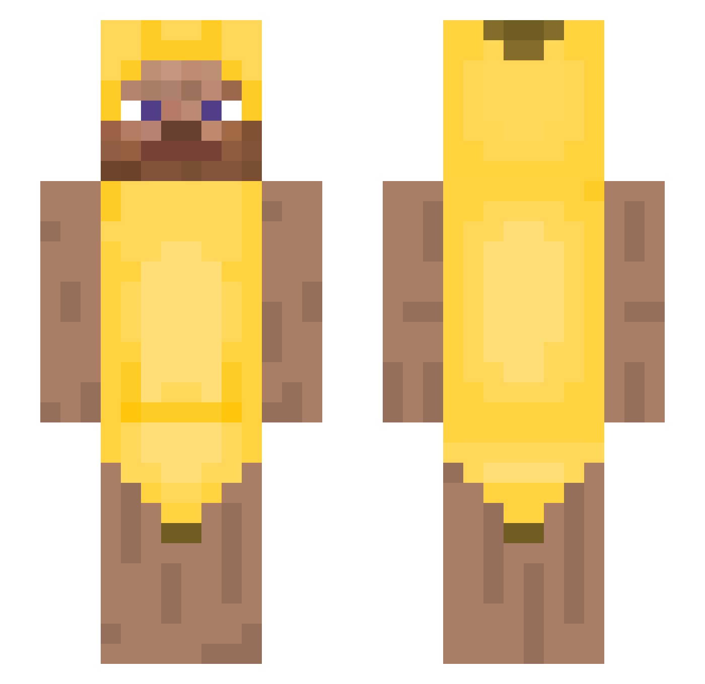 Seavenly Minecraft skin, front and back view