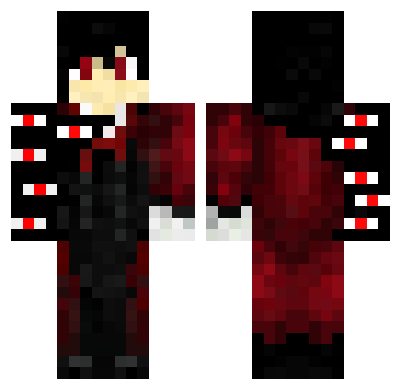 hmxqzfuz Minecraft skin, front and back view