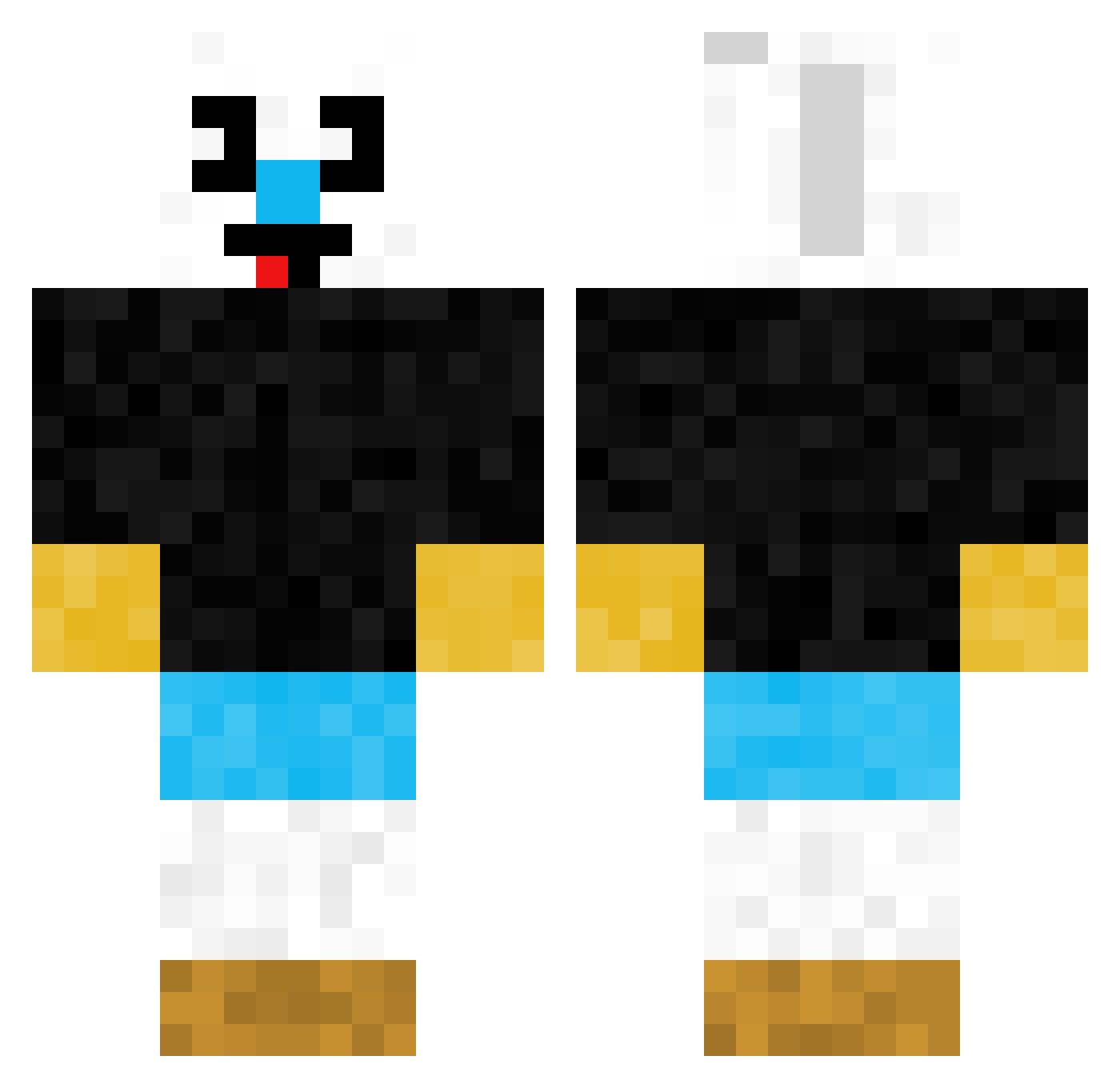 _Cyganitto_ Minecraft skin, front and back view