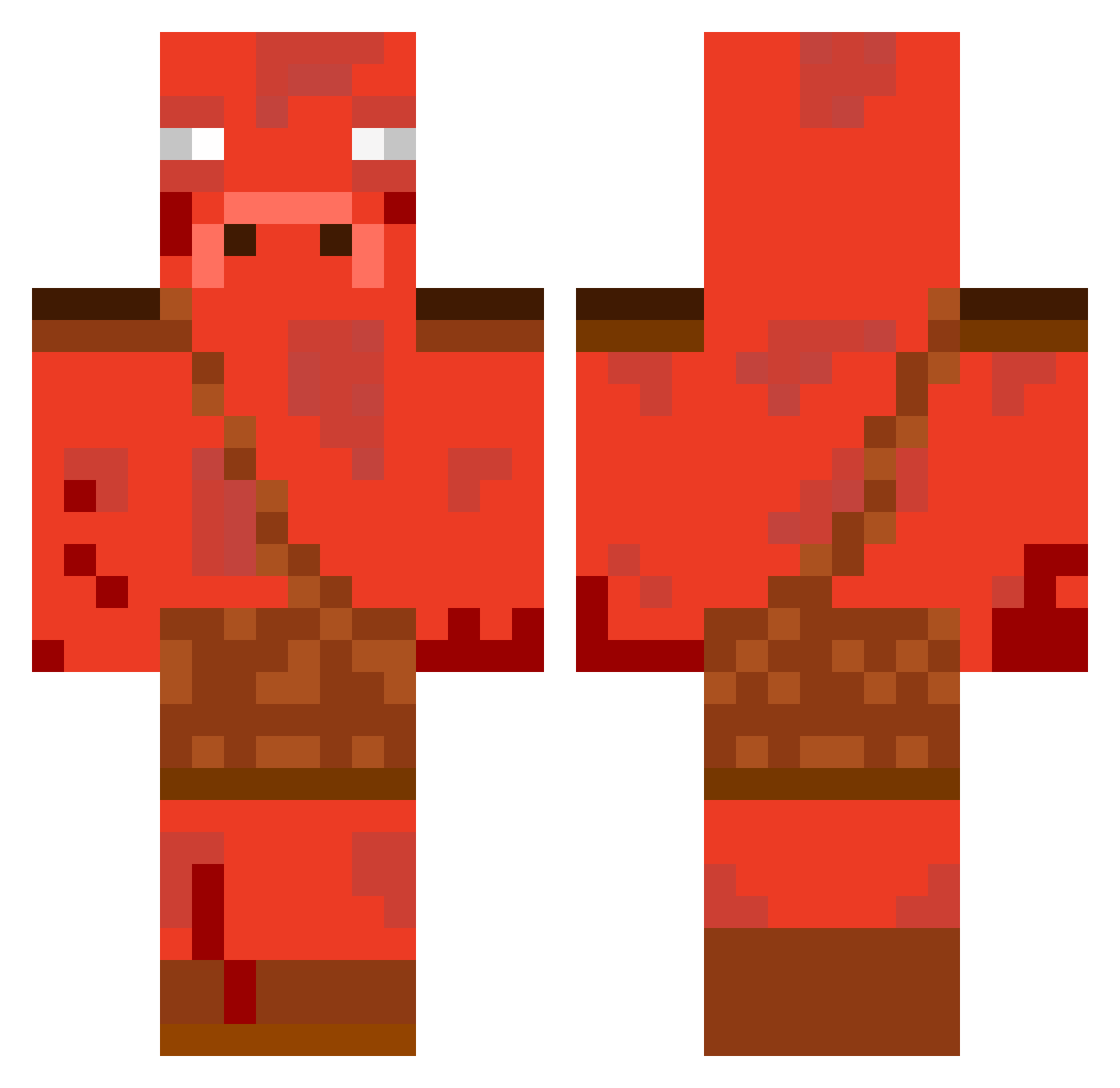 Cowkiller123 Minecraft skin, front and back view