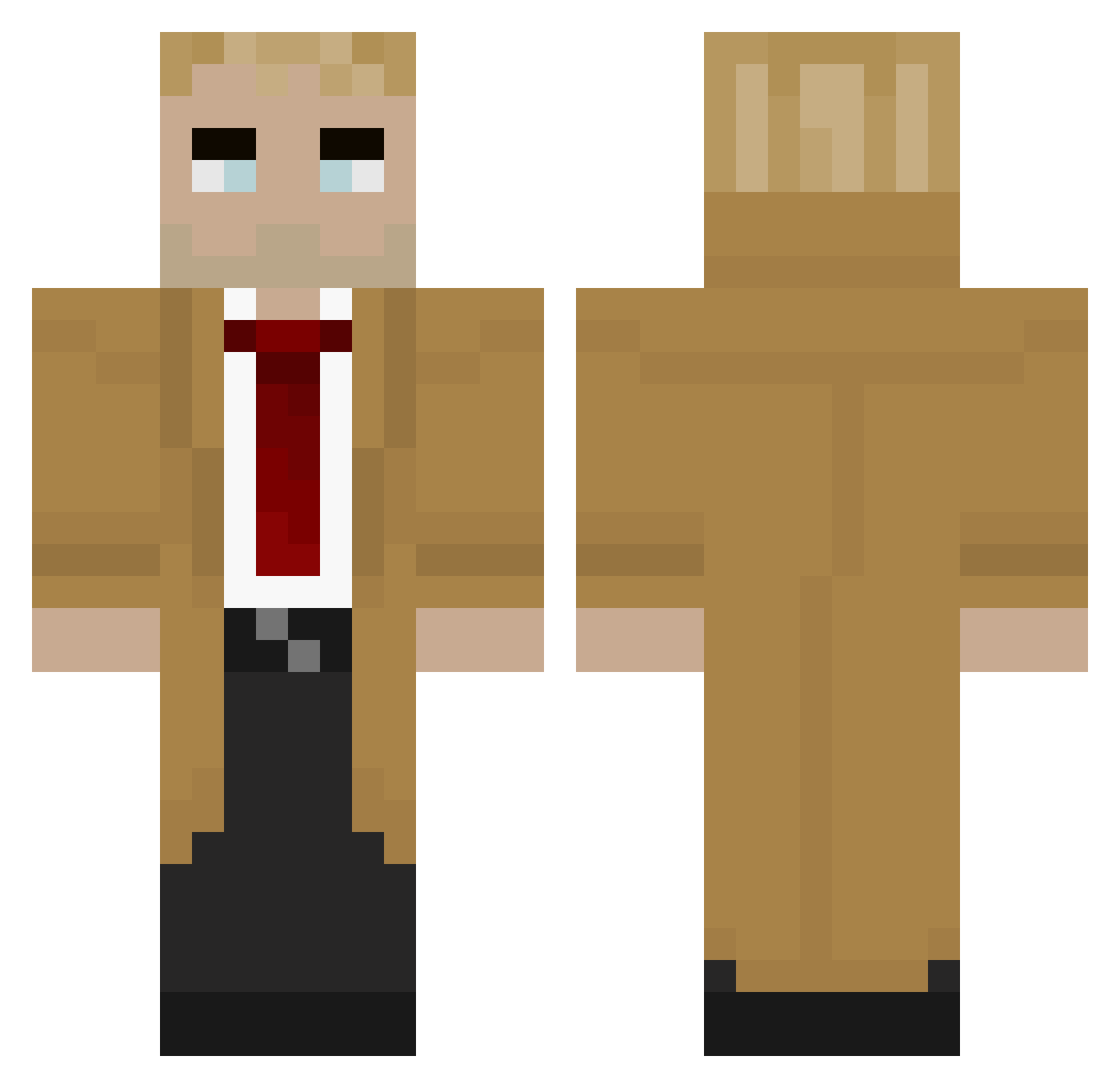 Massive_Nerd Minecraft skin, front and back view