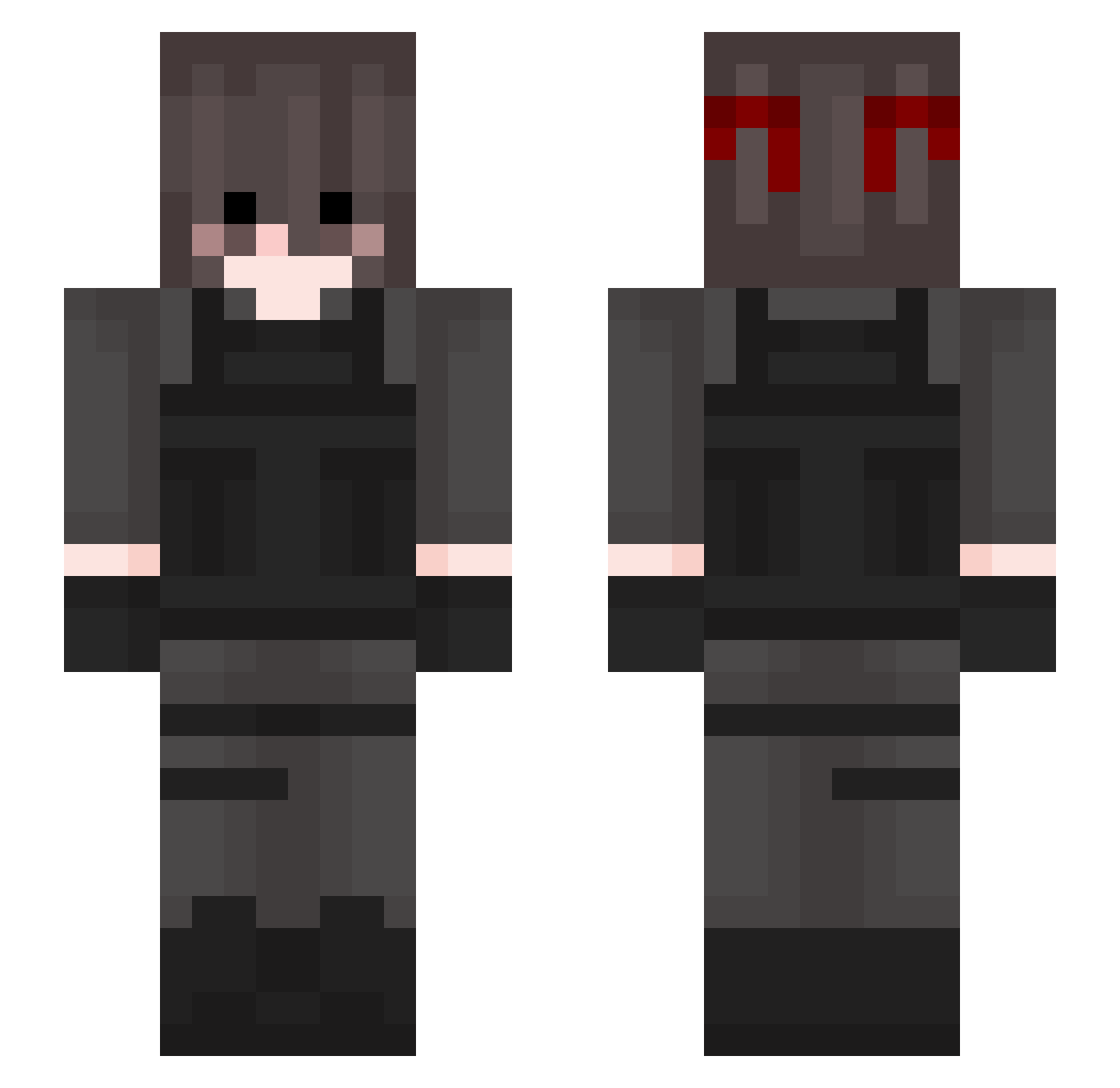 arurua1455 Minecraft skin, front and back view