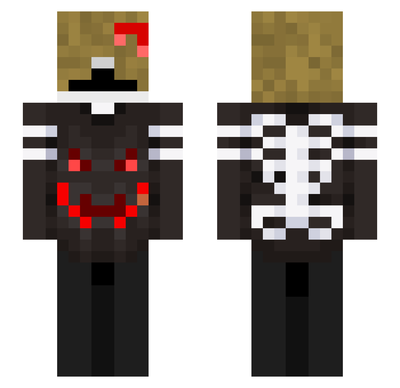 Znqs Minecraft skin, front and back view