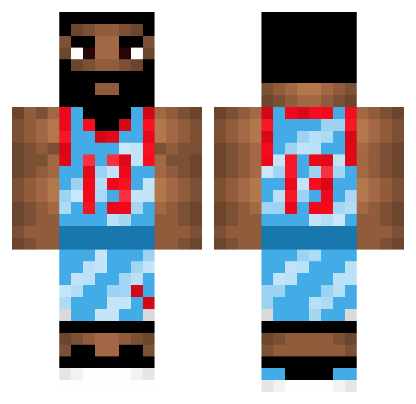 KajtekRozwalacz Minecraft skin, front and back view