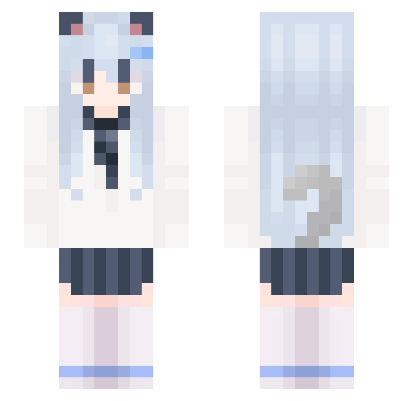 Wren_Ran Minecraft skin, front and back view