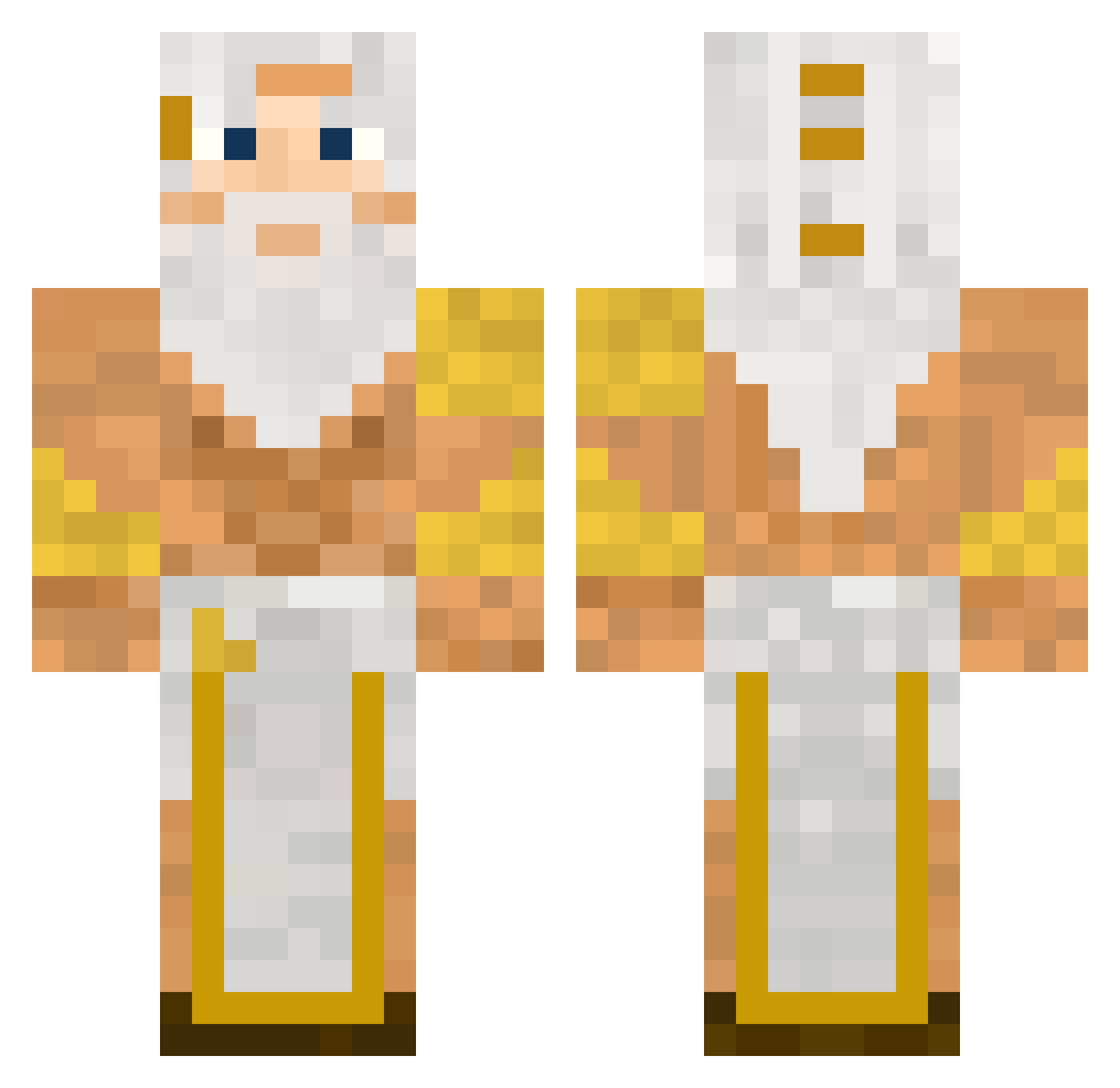 ImmortalFreeman Minecraft skin, front and back view