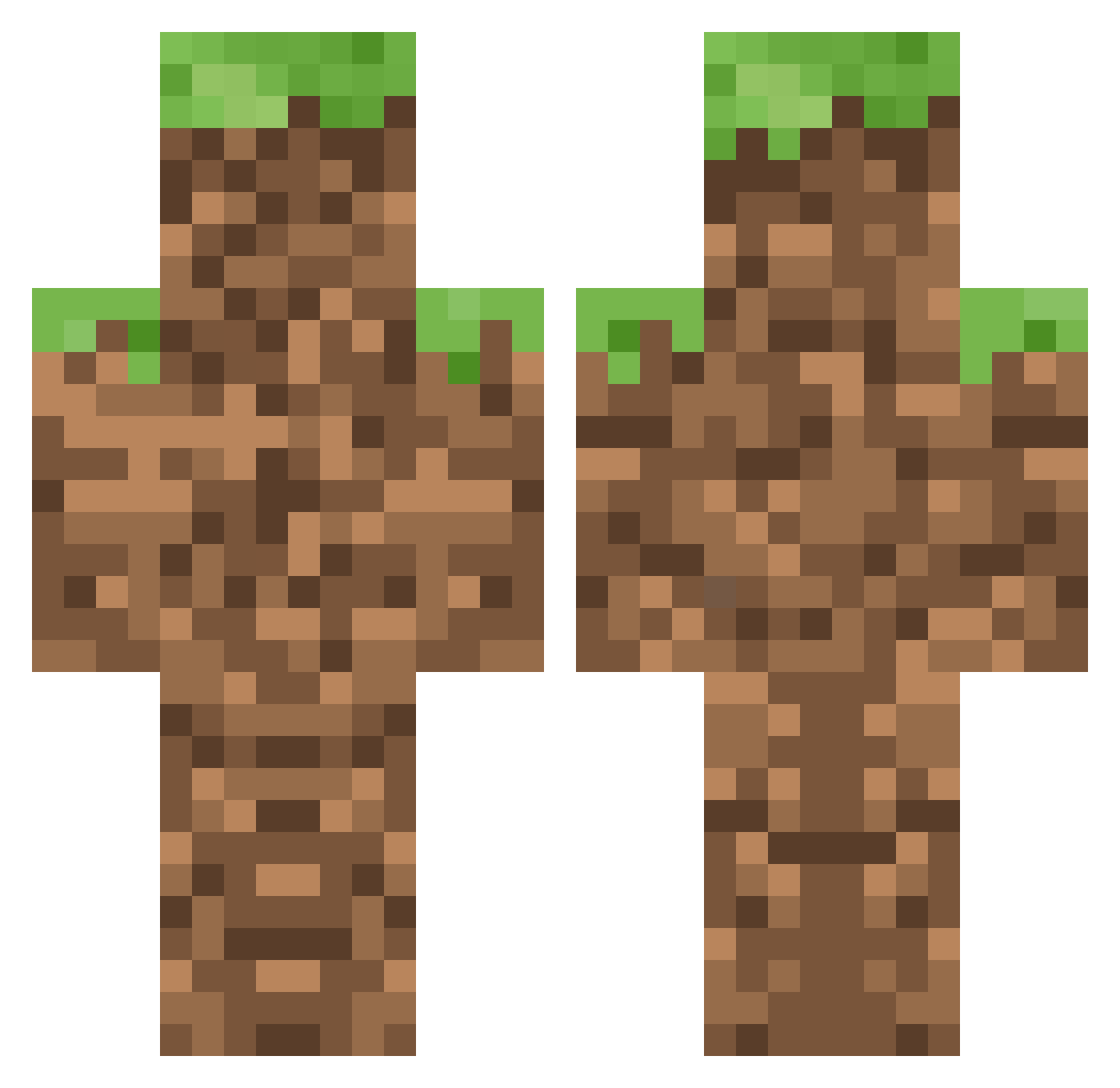 RetroGamer6470 Minecraft skin, front and back view
