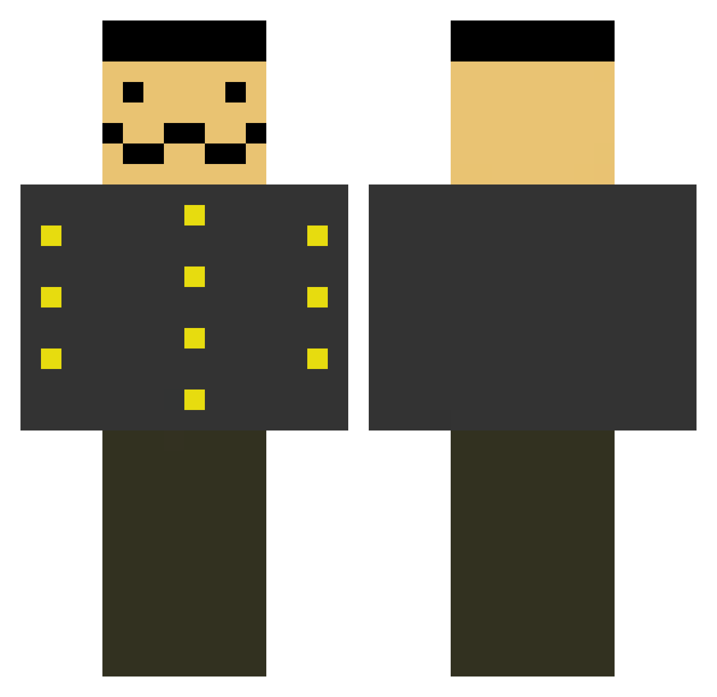 xboxtree60 Minecraft skin, front and back view