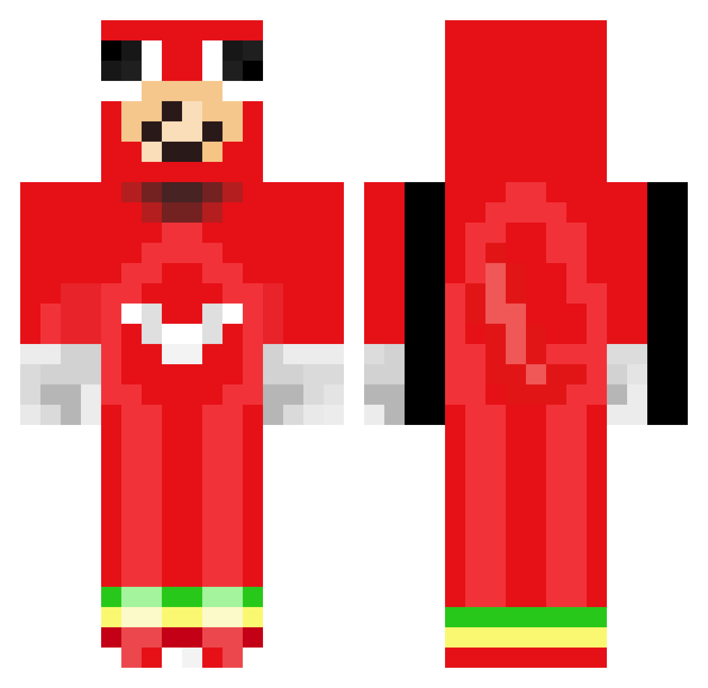 CottonGrabber72 Minecraft skin, front and back view