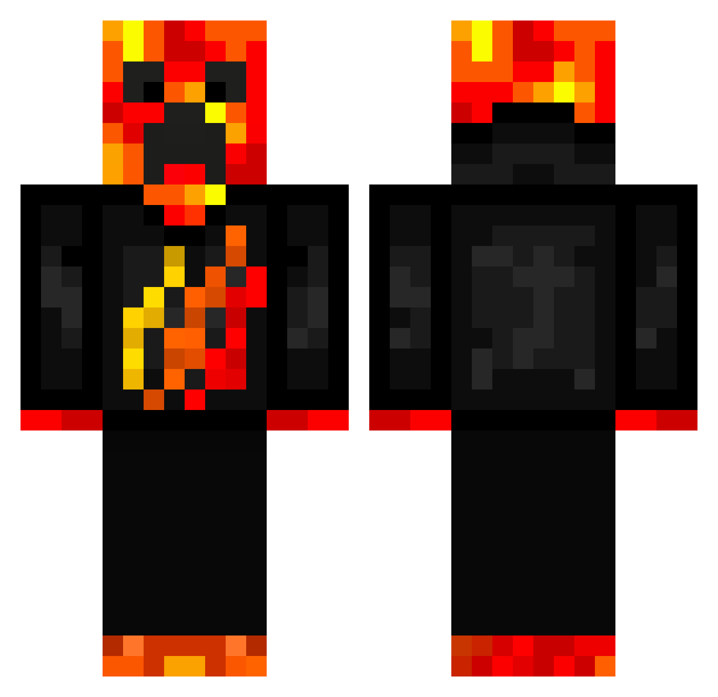 TBNRFrags105 Minecraft skin, front and back view