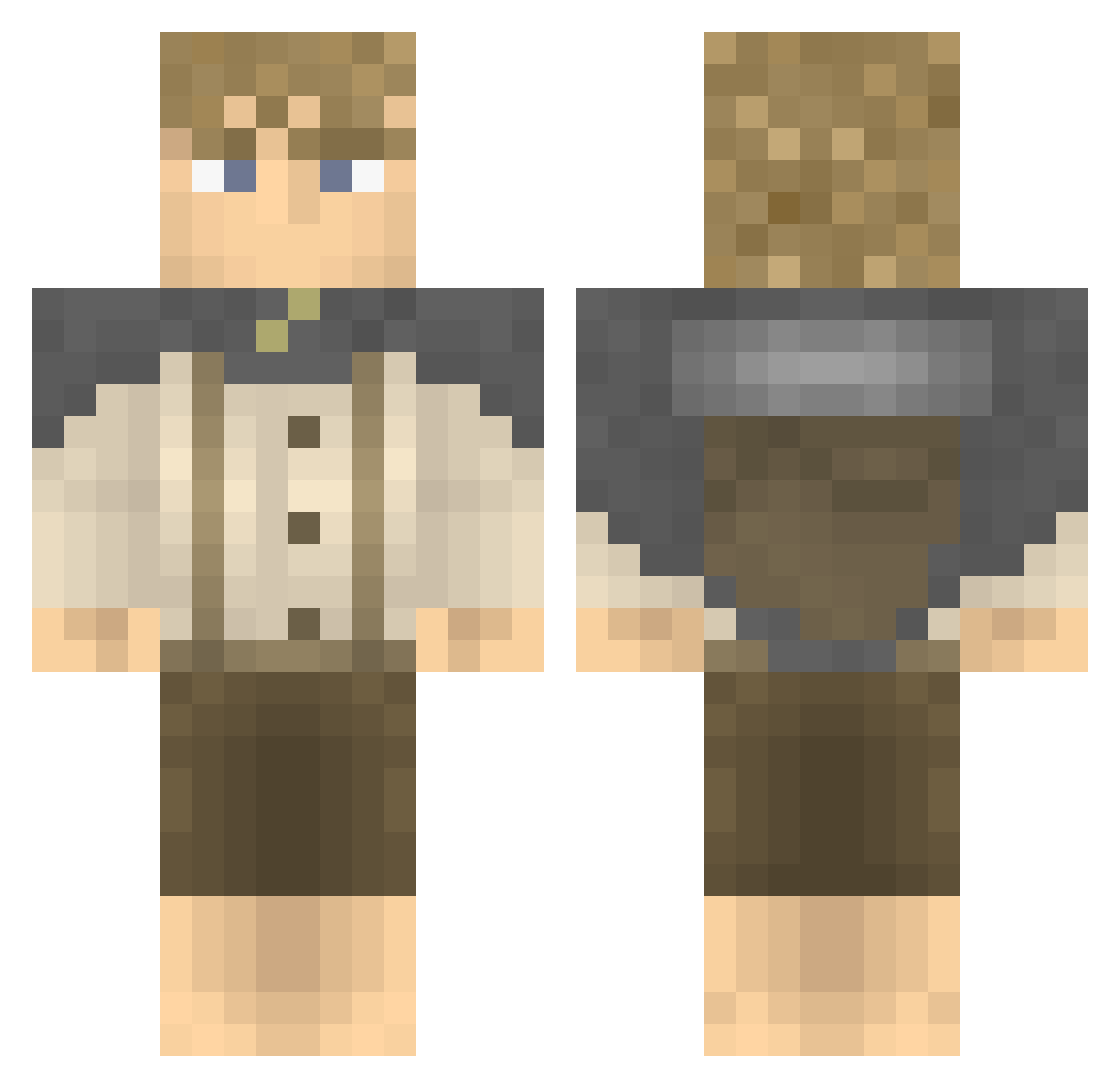 Krispy_MC Minecraft skin, front and back view