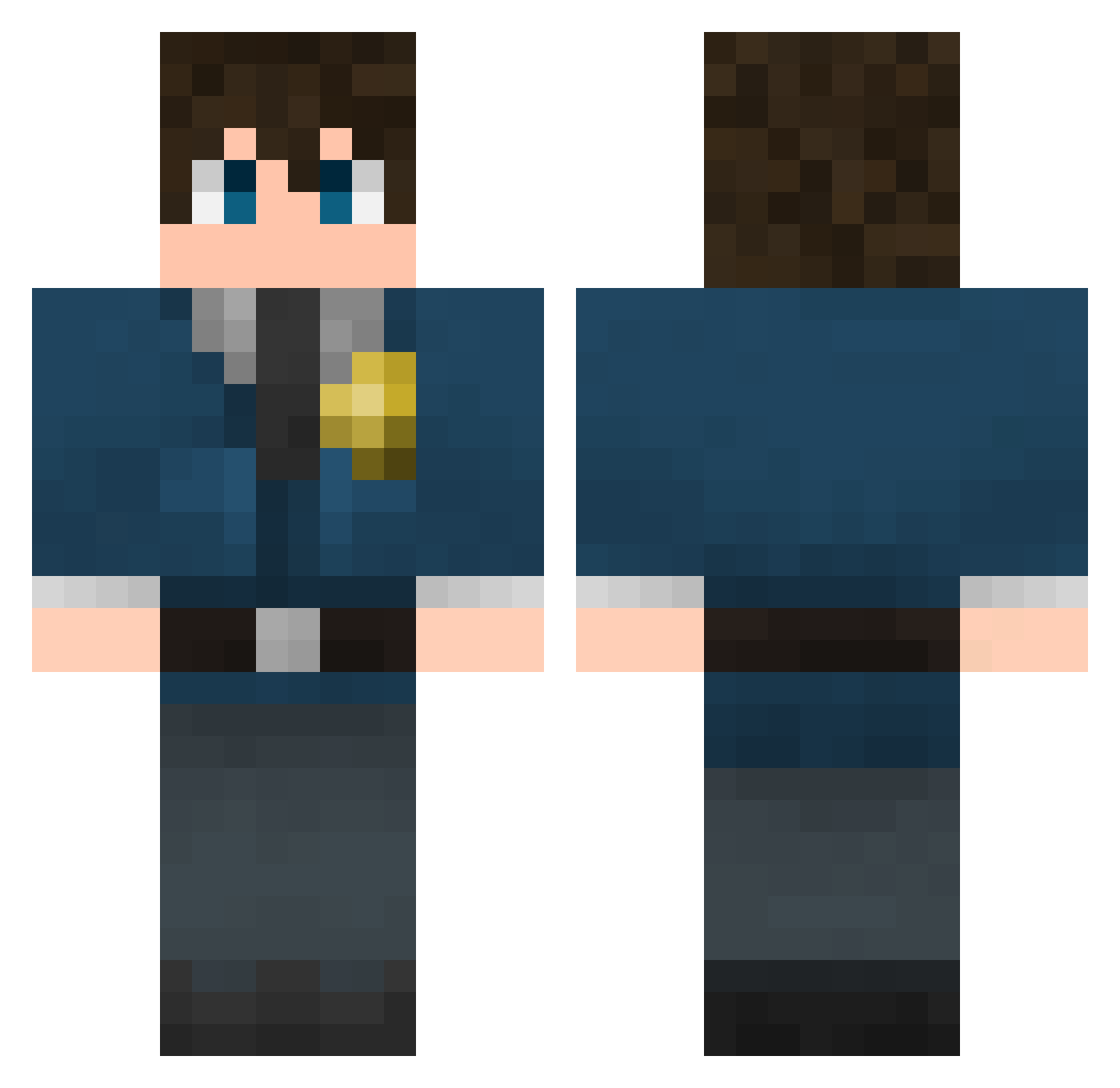 2hollisssss Minecraft skin, front and back view