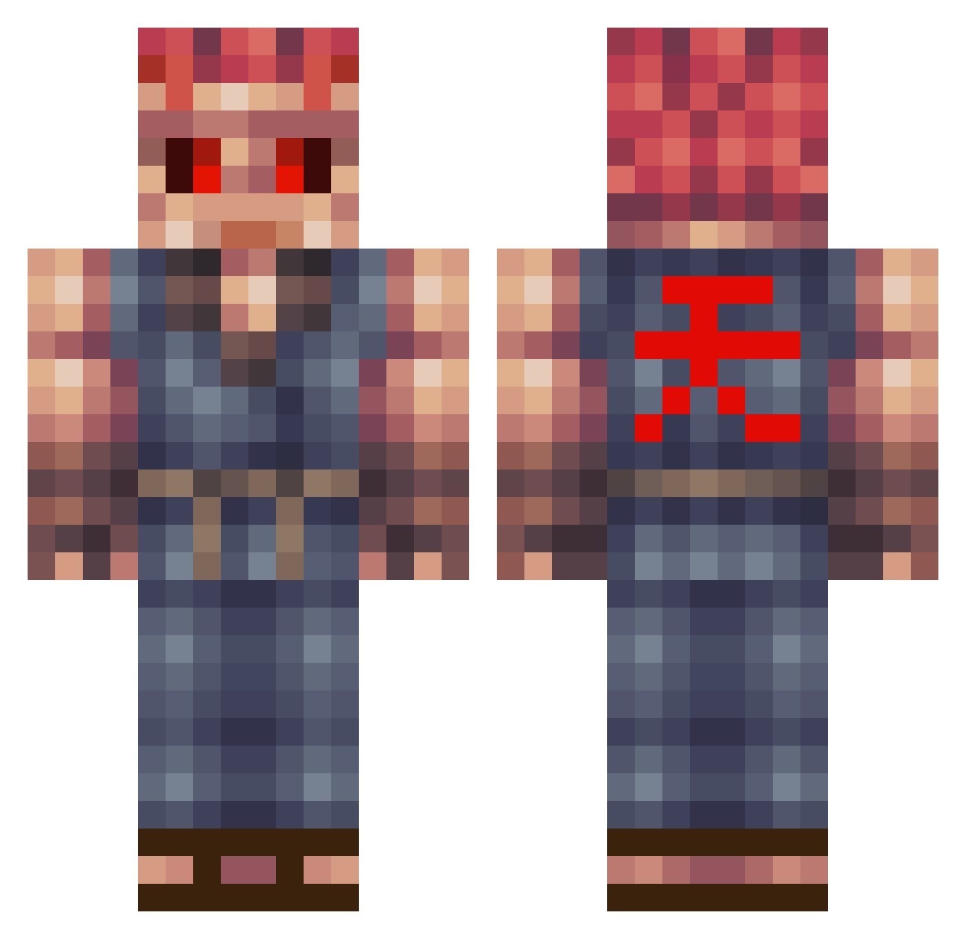 Wiseman5409 Minecraft skin, front and back view