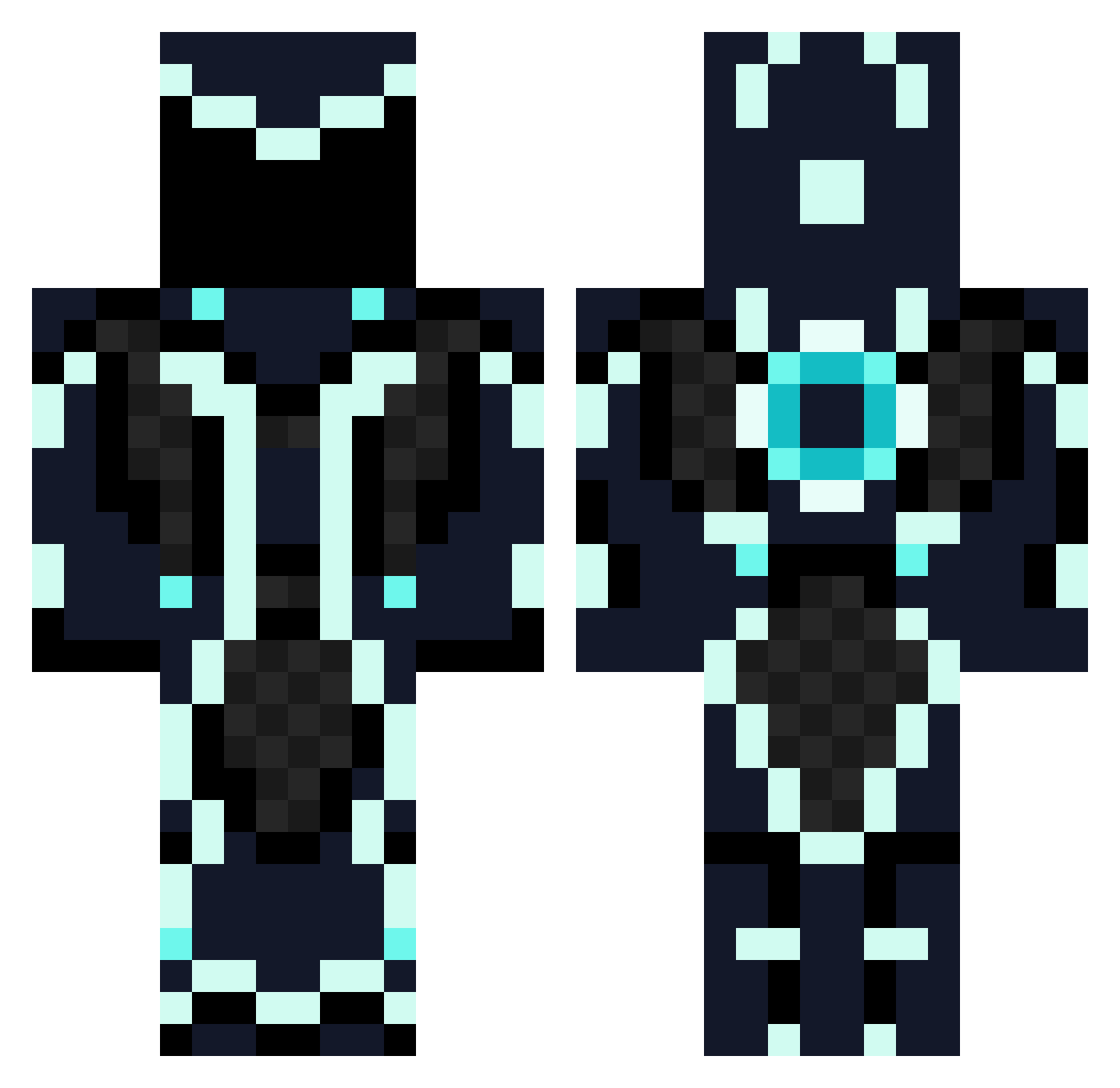 Raging_Raptor115 Minecraft skin, front and back view