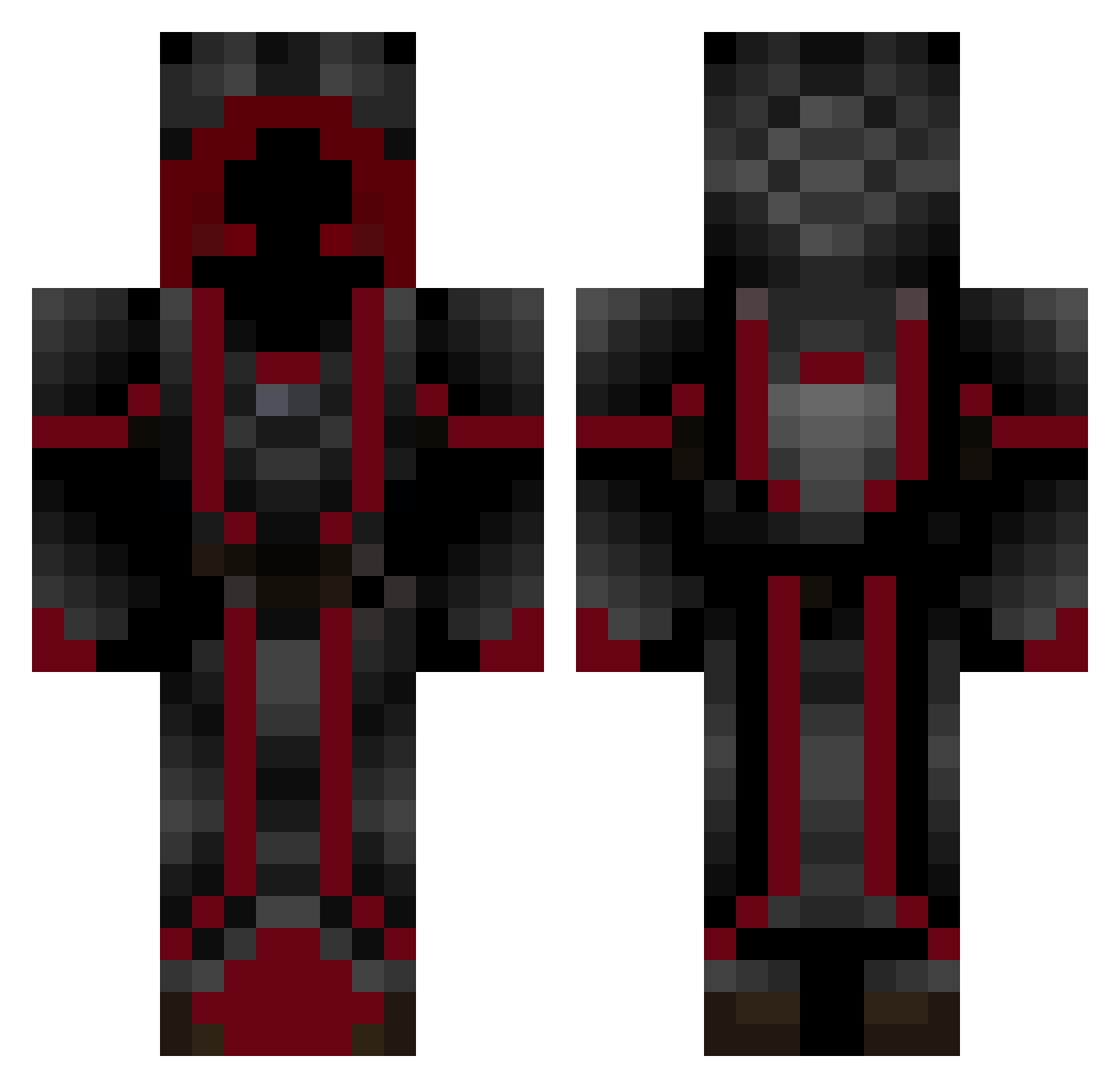 Goa Minecraft skin, front and back view