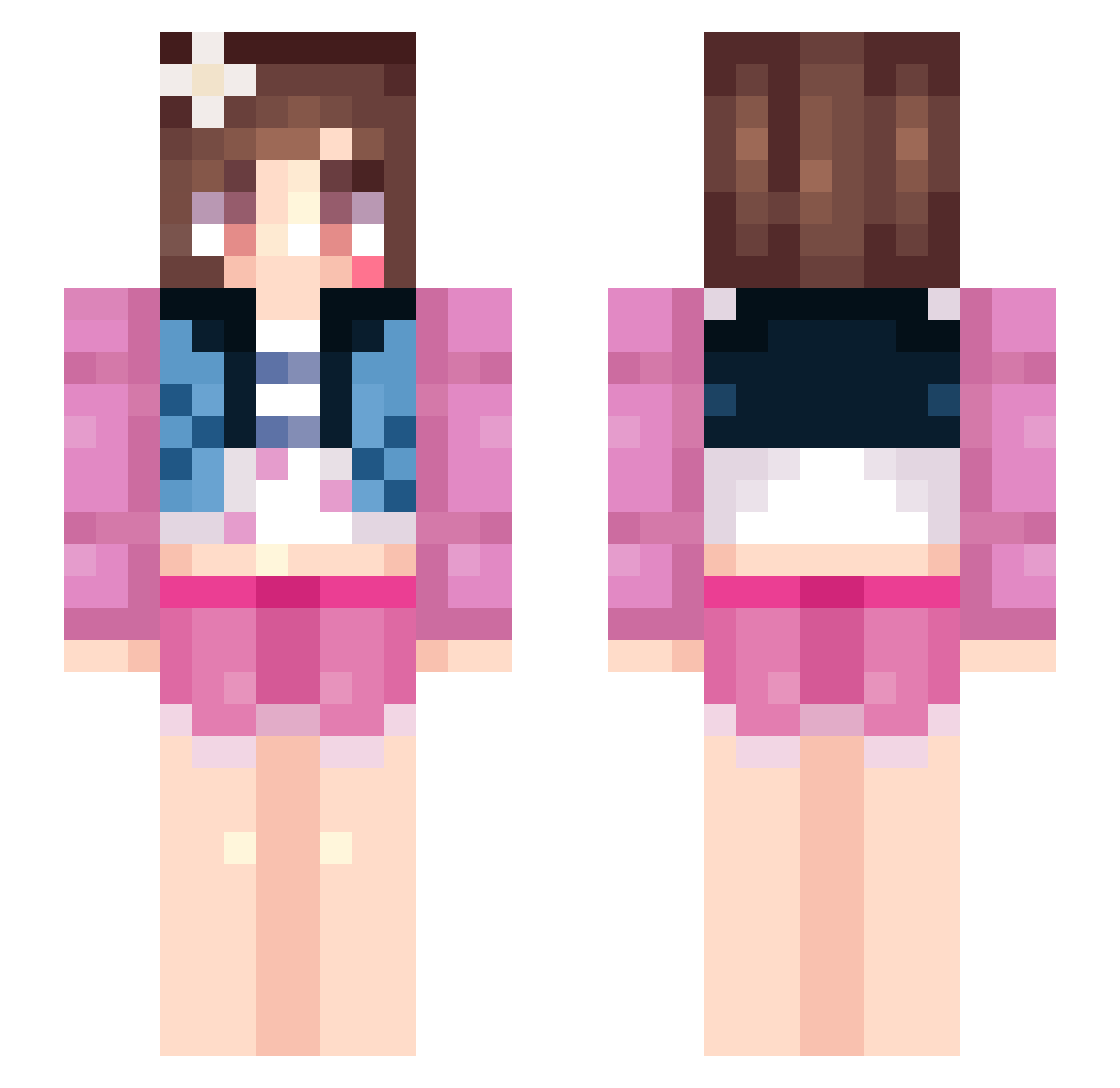 ERSANSAN23 Minecraft skin, front and back view