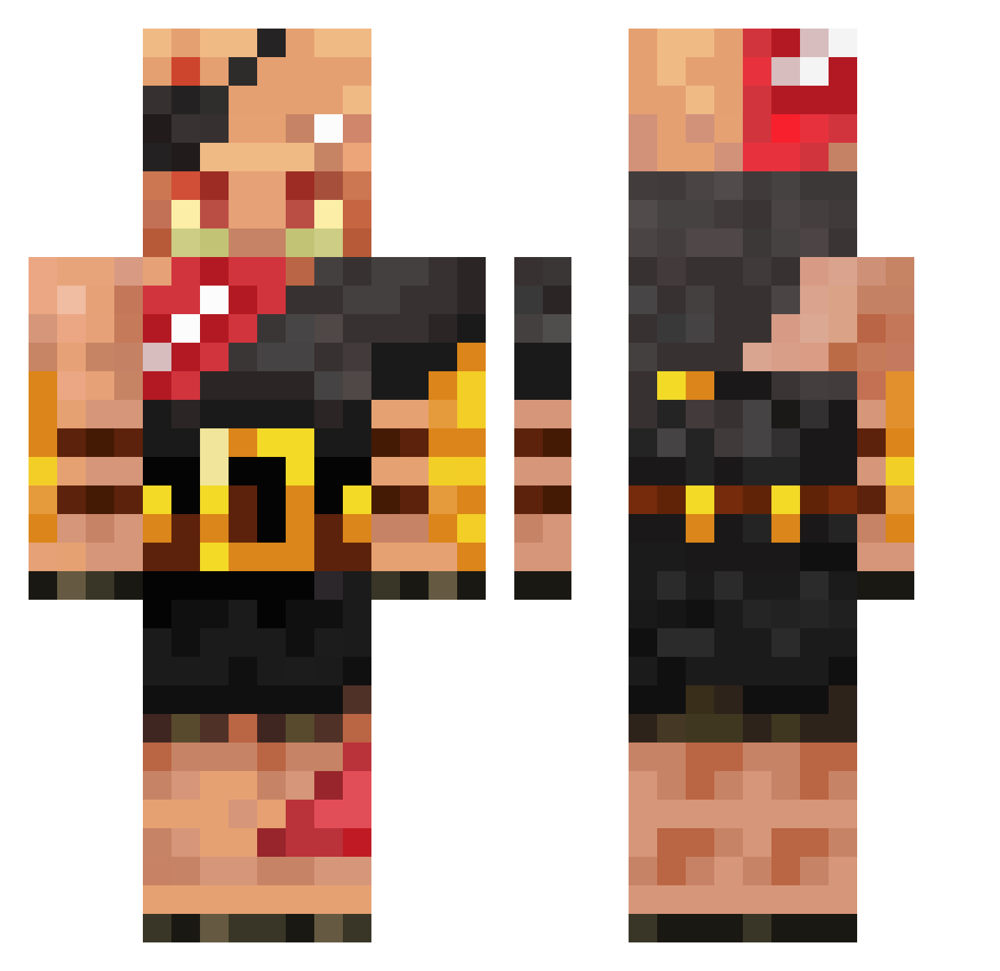microwavewwwwwww Minecraft skin, front and back view