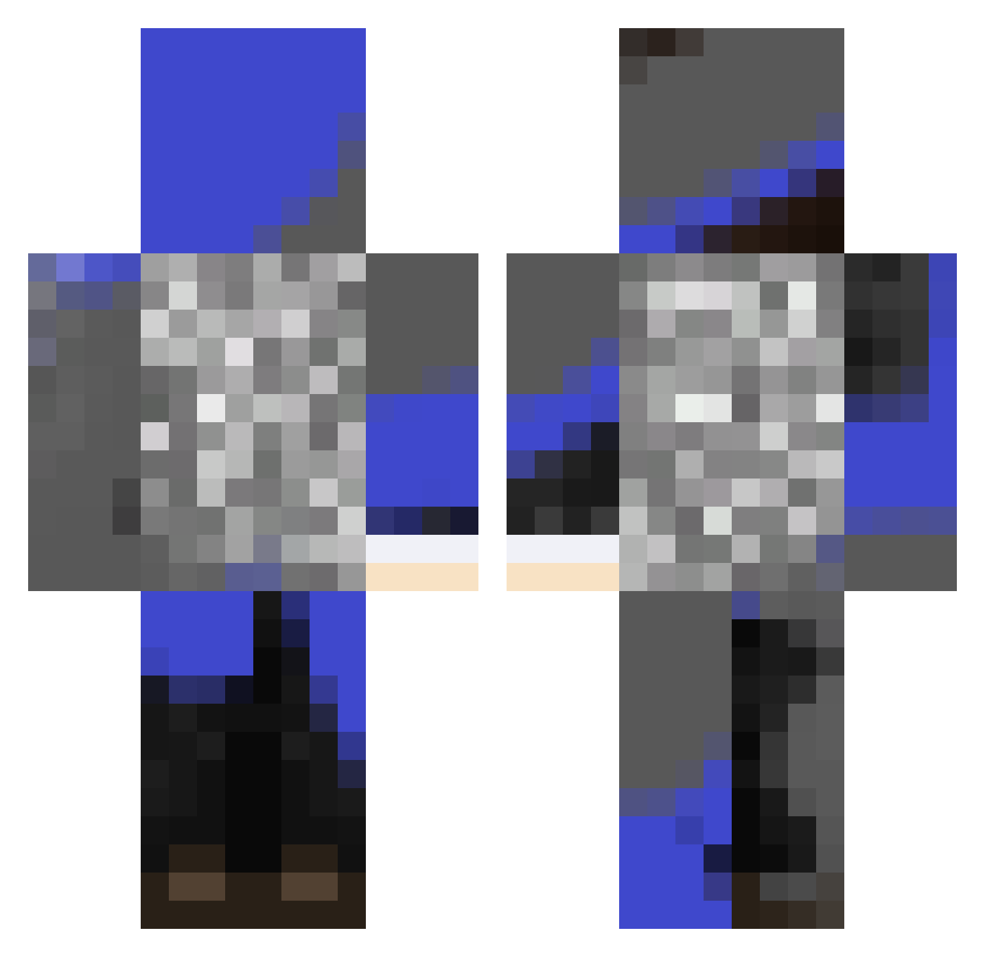 RTX2060M Minecraft skin, front and back view