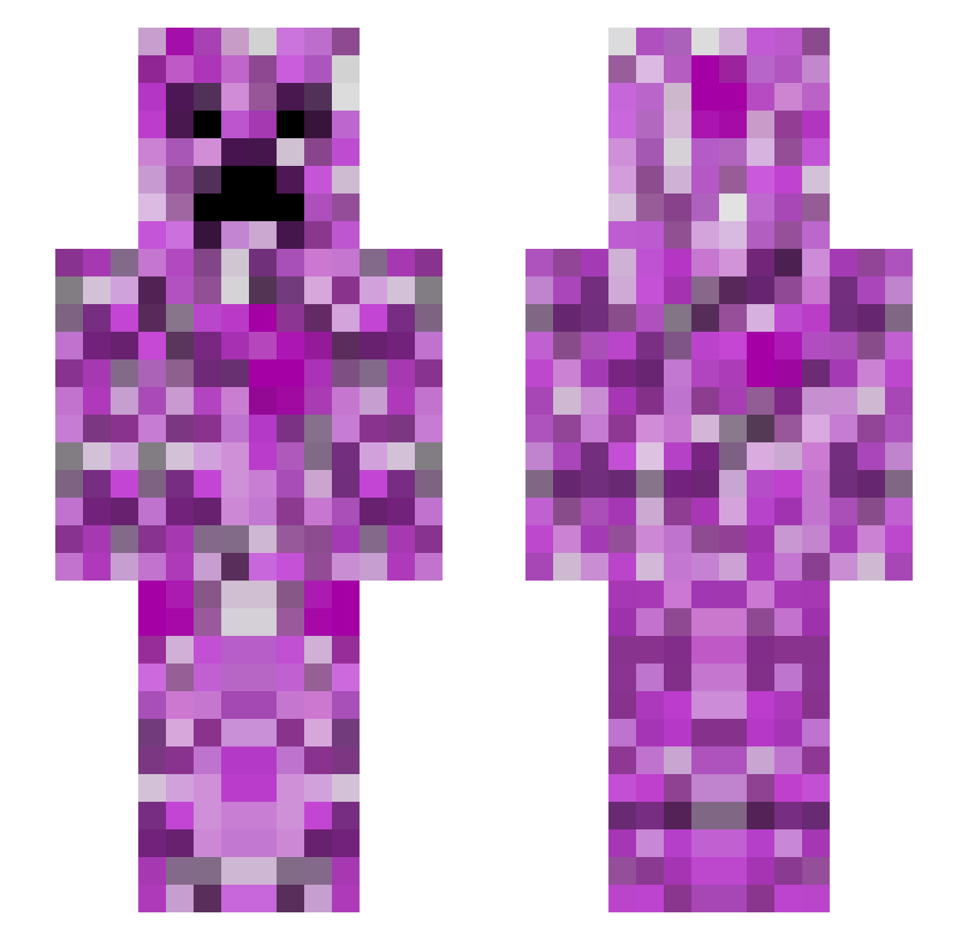 Osib Minecraft skin, front and back view