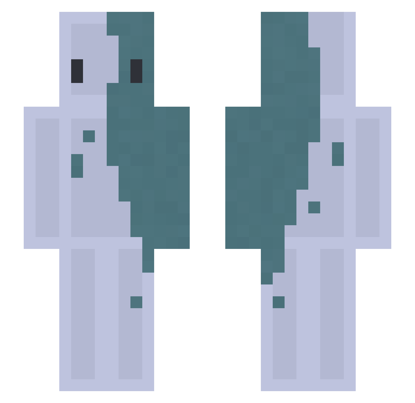 kosma1 Minecraft skin, front and back view