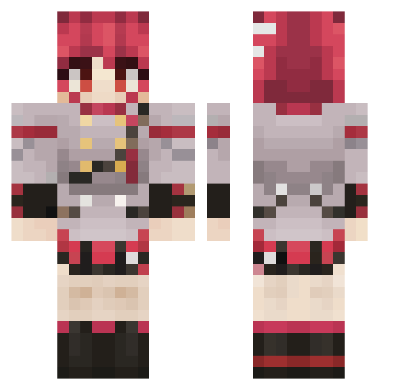 TehRealTaco Minecraft skin, front and back view