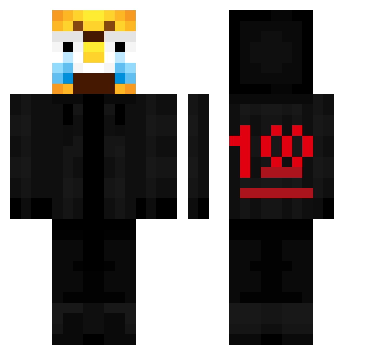 SullivanInc Minecraft skin, front and back view