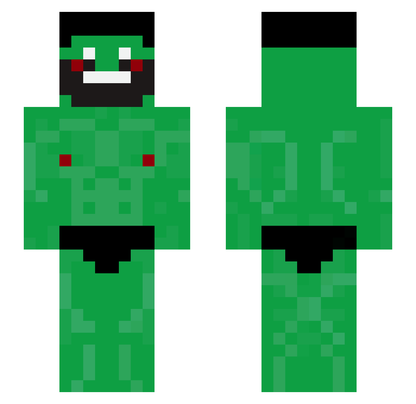 Cofv Minecraft skin, front and back view