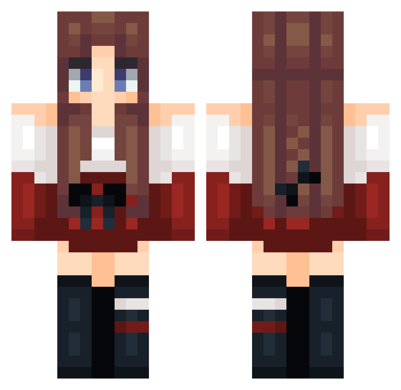 Poland Minecraft skin, front and back view