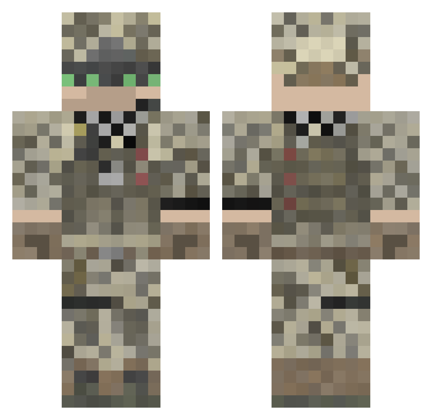 C_McGregor Minecraft skin, front and back view