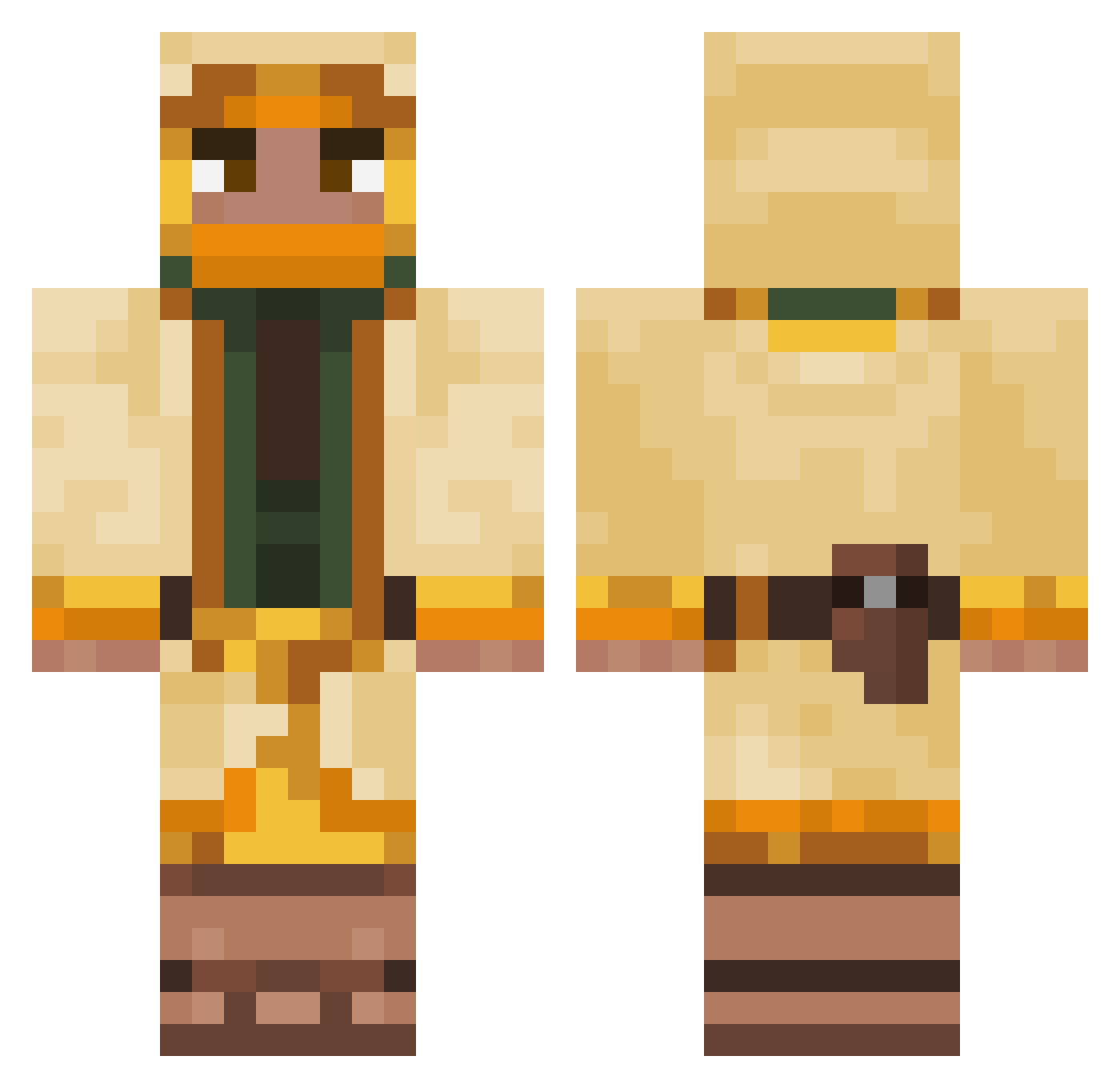Complexx404 Minecraft skin, front and back view