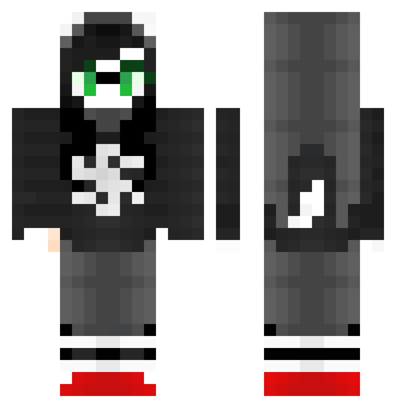 Dorat Minecraft skin, front and back view